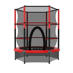 Mini trampoline hexagonal pour enfants avec filet de sécurité, lit de rebond pour bébé à domicile, jouet compact - Product Image 1
