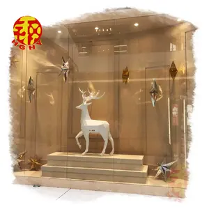 壁のニッチ装飾鹿金属ディスプレイカスタムガーデン彫刻ステンレス鋼鹿