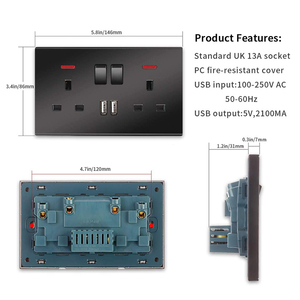 Ingoelec-cortacésped con 2 harSharharorts 2 Ang 13A lack IFI ououble all Todas las brujas nd ocockets leclectrical - Product Image 2