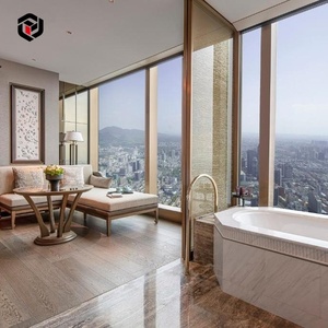 Ensemble <span class=keywords><strong>de</strong></span> meubles <span class=keywords><strong>de</strong></span> chambre à coucher <span class=keywords><strong>de</strong></span> luxe modernes Paris style européen en bois massif pour appartement hôtel 5 étoiles dernier modèle pour chambre d'hôtel - Product Image 1