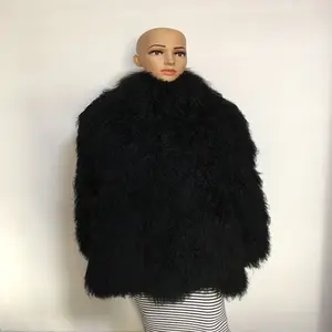 Groothandel Mode Echte Mongoolse Schapen Fur Coat Voor Vrouwen Winter