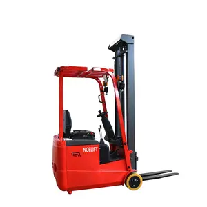 Noelift 1ton Mini Forklift dengan 3 Roda Lift Hidrolik Sisi Loader Forklift dengan Built-In Garpu