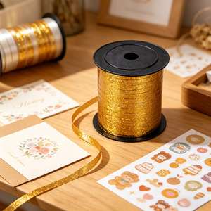 Cinta Gold Lentejuela round party wall decorations Gold glitter ribbon wall stickers 450M Party Wall Decorations - Product Image 4