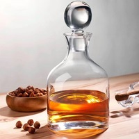2023 nuevo decantador de botellas de whisky de cristal con 2 vasos para licor