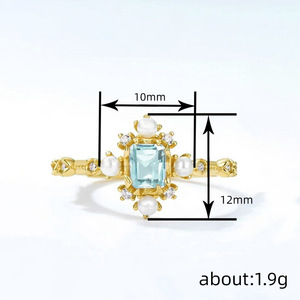 Anillo Vintage con Perlas de Imitación para Mujer, Elegante Estilo Corte, Joyería de Moda para el Dedo - Product Image 4