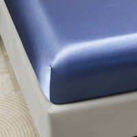 Ensemble de draps en satin 4 pièces, drap-housse simple, anti-rides, bonne tenue de la forme, toutes saisons, personnalisable