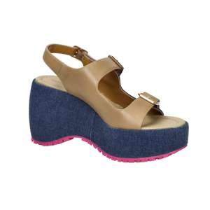Fornarina Women's Bubble Mila Wedge Sandal Jeans <b>9</b> Cm <b>Heel</b> <b>Size</b> 37 - Product Image 2