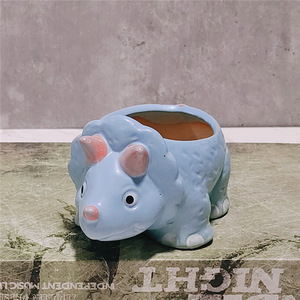 <span class=keywords><strong>2022</strong></span> nouveau design amérique Offre Spéciale dinosaure jardinière conteneur vente en gros animal coloré en céramique plantes succulentes pot de fleur - Product Image 4
