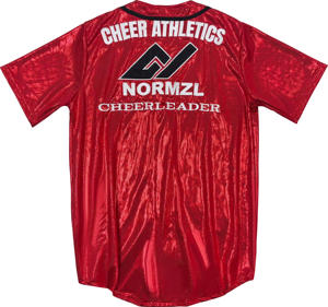 Setelan pakaian bisbol kustom Jersey bisbol payet leher V Oem Jersey Cheer berkilau warna GLITTER - Product Image 4
