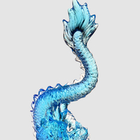 Trophée Plaque en Verre Cristal Liuli Dragon Chinois Écologique Poli Gravé Personnalisé Impression Numérique 2 Couleurs pour Célébrité