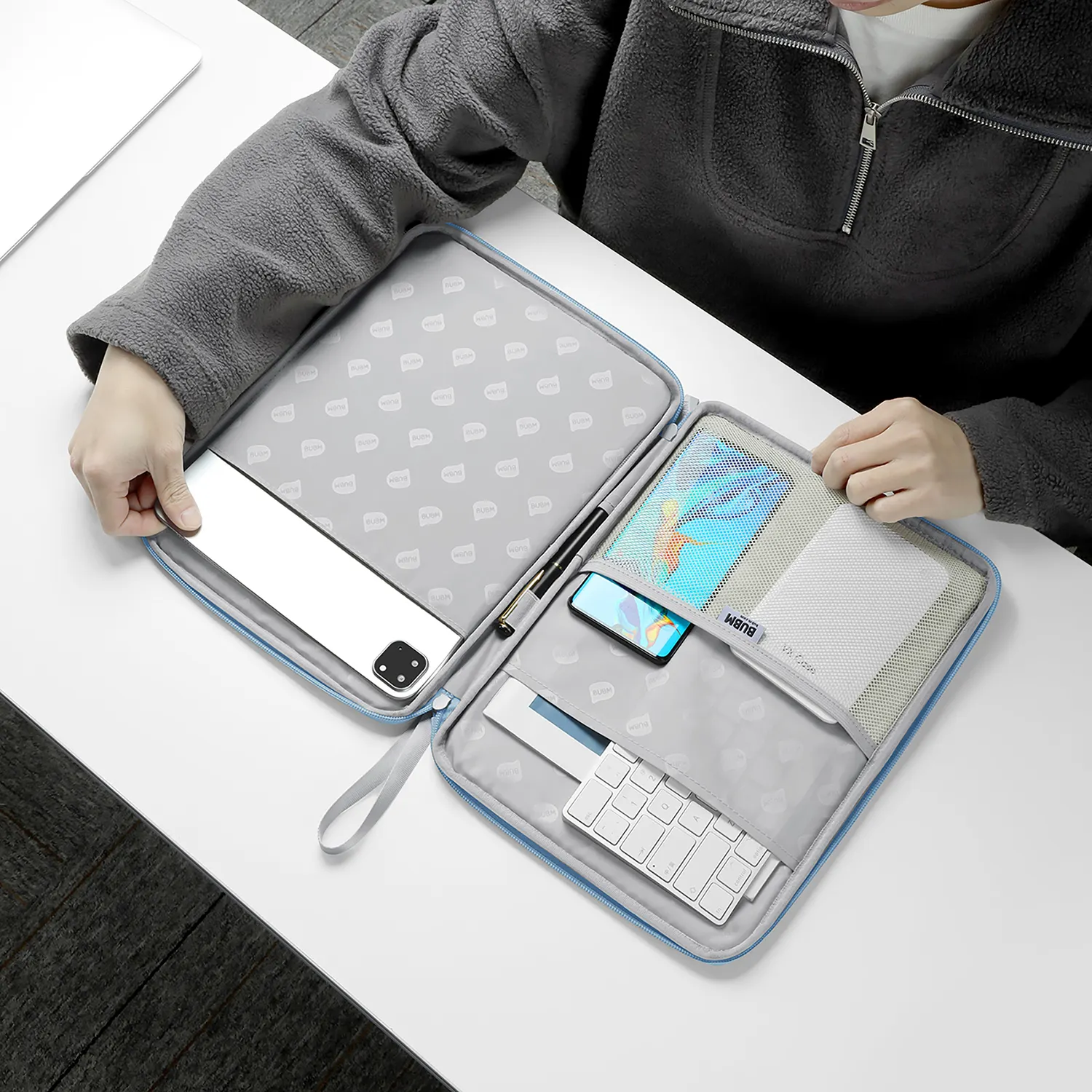 BUBM 2024 PVC New Design shoulder travel laptop bags waterproof PVC laptop bags briefcase for sales