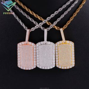 Pendentif en moissanite taille brillant rond, multicolore, breloques en argent sterling, style hip-hop, certifié GRA pour bijoux fins - Product Image 1