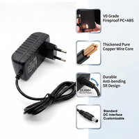 Adaptateur secteur 12V 1A AC/DC 12W avec prise US/EU/UK/AU pour bande LED, routeur, CCTV