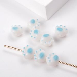 Cuentas sueltas de acrílico con efecto quemado, diseño de pata de gato 3D y orificio recto, para manualidades, cadenas de teléfono, pulseras, pendientes y accesorios para colgantes - Product Image 5
