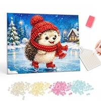 Fabricant de décorations de Noël originales, fournisseur en dropshipping, ornements de Noël faits à la main, jouet hérisson, peinture perlée 5D