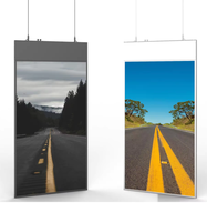 Devinez nos produits Hanging lcd vitrine affichage signalisation numérique double face publicité fenêtre affichage écran LCD