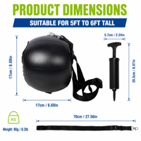 Balle de golf intelligente gonflable, entraîneur de swing ambidextre en PVC, correcteur de posture ergonomique pour les bras, avec cordon réglable, kit portable pour