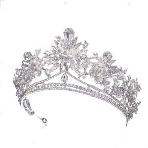 2023 New Crystal Bride <span class=keywords><strong>Tiara</strong></span> Crown diademi da sposa Head Jewelry Diadem fasce diademi <span class=keywords><strong>e</strong></span> corone matrimonio per le donne - Product Image 2