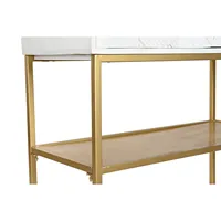 Buffet en métal Mango, hauteur 152 cm, largeur 91 cm, profondeur 44 cm, blanc