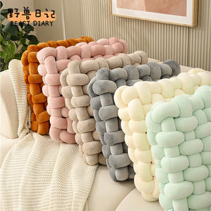 Cojín de sofá anudado decorativo para el hogar de estilo nórdico moderno, cojín para silla, almohada tejida de diario <span class=keywords><strong>bestia</strong></span> para cojín trasero, decoración de futón - Product Image 4