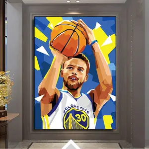 有名なバスケットボール選手23アスリートの肖像画ポップアートポスターとプリントキャンバス絵画リビングルームの家の装飾のための壁の芸術