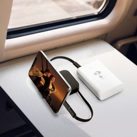 Câble USB rétractable 4-en-1 avec logo personnalisé, charge rapide PD60W et support de téléphone – Cadeaux promotionnels technologiques pour événements d'entreprise (vente en gros)