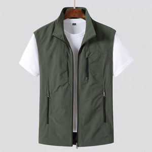 Gilet matelassé en laine double face pour homme, col rabattable, sans manches, idéal pour l'extérieur en hiver - Product Image 3