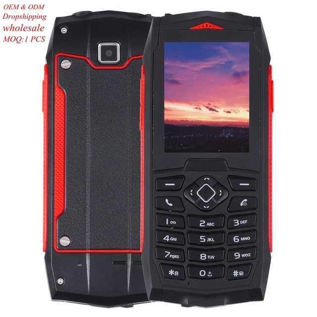 Rugtel R1C Rugged Phone 2000mAh Battery with Flashlight 2.4 Inch Dual SIM Shockproof Mini Mobile Phone Large Speakers