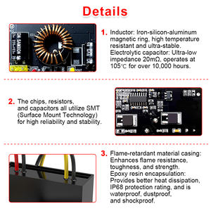 Convertidor <span class=keywords><strong>de</strong></span> Panel <span class=keywords><strong>Solar</strong></span> LED para Automóvil, Convertidor Reductor CC-CC Monofásico <span class=keywords><strong>de</strong></span> 50W, 12V 24V a 5V 10A - Product Image 2