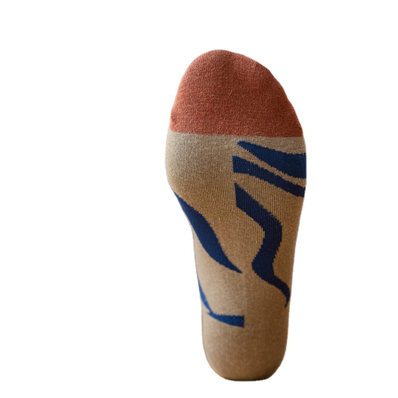 Broderie jacquard pastorale Chaussettes personnalisees en coton Designer Chaussettes