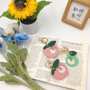 Llavero de piel sintética rosa con diseño de fruta, elegante y original, para bolso, regalo, amuleto de piel, ideal para regalar - Product Image 1
