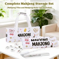 Sac de Mahjong en polyester, trois pièces, portable, multifonctionnel, grande capacité, pour le rangement en extérieur, les voyages et les jeux