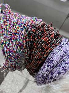 Wholesale Fashionable Bohemian Style Seed <b>Bead</b> Necklace for Children Random Color Gold Plated Versatile <b>Plastic</b> Accessory - Product Image 5