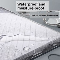 Conception d'impression à rayures transparentes colorées taille A4 portefeuille de documents dossier de documents personnalisé avec dossier d'enveloppe à bouton-pression