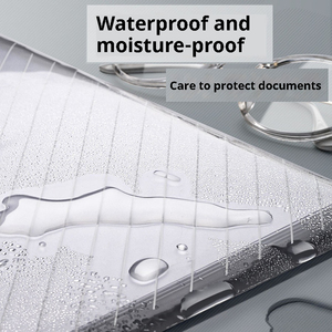 Conception d'impression à rayures transparentes colorées taille A4 portefeuille de documents dossier de documents personnalisé avec dossier d'enveloppe à bouton-pression - Product Image 2