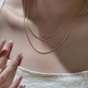 Collar de Encaje de Plata Pura S925, Artesanía Italiana, Diseño Vintage Simple con Cadena de Caja de Oro Blanco y Cierre de Cremallera - Product Image 3