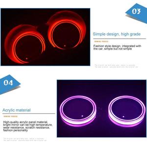 <span class=keywords><strong>Lampe</strong></span> porte-gobelet de caboteur de <span class=keywords><strong>voiture</strong></span> avec 7 couleurs de chargeur USB <span class=keywords><strong>lampe</strong></span> <span class=keywords><strong>d</strong></span>'<span class=keywords><strong>ambiance</strong></span> intérieure de caboteur lumineux - Product Image 6