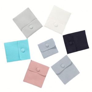 Wholesale Bracelet Jewelry Pouch Bulk Packaging Bags Small <b>Gift</b> Pouches Mini <b>Envelope</b> Style Drawstring Sealed Screen Printed - Product Image 2