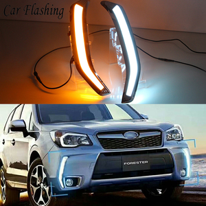 1 Juego de Luces LED DRL Amarillas de Señal de Giro, Luces de Circulación Diurna con Relé para <span class=keywords><strong>Subaru</strong></span> <span class=keywords><strong>Forester</strong></span> 2013 2014 2015 2016 <span class=keywords><strong>2017</strong></span> 2018 - Product Image 1