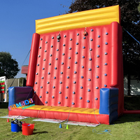 Mur d'escalade gonflable interactif de qualité supérieure pour jeux sportifs, taille personnalisée, mur d'escalade gonflable pour activités de team building