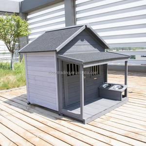 บ้านสัตว์เลี้ยงสำหรับสุนัข บ้านไม้สำหรับสุนัขกลางแจ้ง บ้านสัตว์เลี้ยงไม้พิมพ์ลาย  กรงสัตว์เลี้ยงและบ้านสำหรับสุนัข - Product Image 6