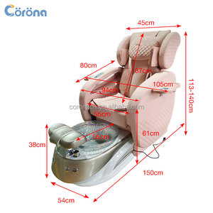 Professionele commerciële salonmeubelen roze pedicurestoel voetenspa massagestoel voor nagelsalon - Product Image 6