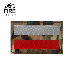 Yansıtıcı polonya bayrağı çok ciddi hava-yumuşak çanta ve şapka aksesuarları için cırt cırt PL IR yansıtıcı yamalar. - Product Image 2