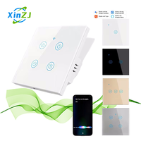 Interrupteur Intelligent XZJ en Verre Trempé, Commande Murale Électrique Sans Fil Wi-Fi Tuya à Distance pour Maison Connectée