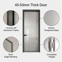 Portes de douche en verre turc moderne, portes de salle de bain en aluminium, design de porte commerciale en verre, porte de douche en verre dépoli