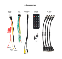 8CH H.264 1080P AHD Mobile HDD voiture DVR avec 7 pouces VGA moniteur et 6 IR Vision nocturne caméras étanches pour camion RV Van Bus