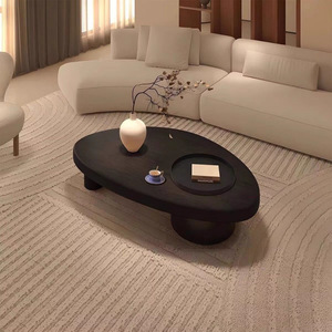 Table basse à café et à thé en bois antique moderne créative 2025, design solide pour <span class=keywords><strong>petit</strong></span> appartement, salle à manger, meubles de maison pour salon - Product Image 5