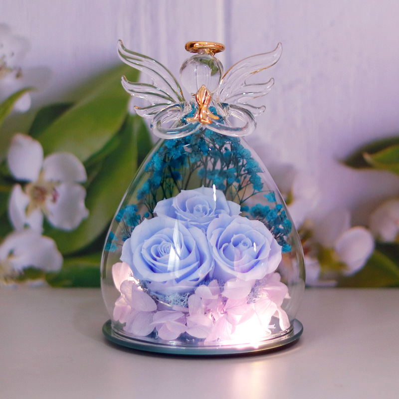 three light blue with light 10*15cm