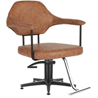 Fauteuil de Barbier Commercial Moderne en Cuir avec Pompe Hydraulique et Conception Pliable - Durable et Écologique pour Salons de Beauté