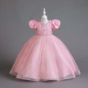 Abito da principessa da bambina con paillettes blu <span class=keywords><strong>vestito</strong></span> da principessa compleanno di un anno da bambina con passerella per pianoforte - Product Image 4